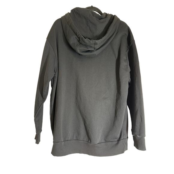 Ivy Park Layered Logo Graphic Hoodie Oversized Sweatshirt Black Sz M Streetwear - Picture 2 of 10